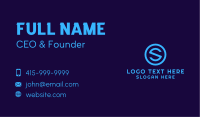 Blue Letter S Badge Business Card Image Preview