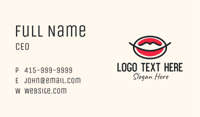 Lips Mouth Makeup  Business Card