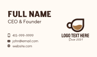 Coffee Droplet Cup  Business Card Image Preview