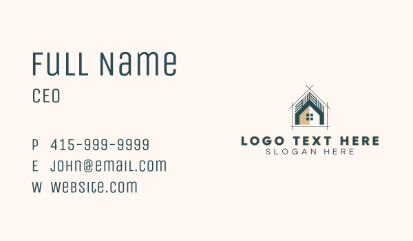 Home Property Blueprint Business Card Design Image Preview
