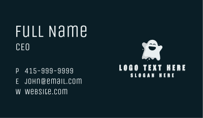 Spooky Ghost Costume Business Card Image Preview