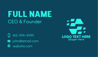 Pixel Data Hexagon Business Card Image Preview