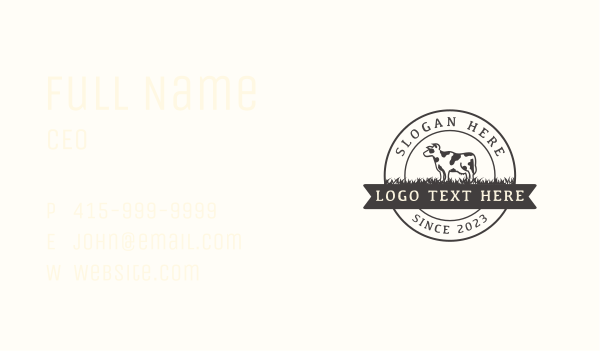 Cow Dairy Farm Business Card Design Image Preview