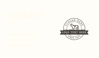 Cow Dairy Farm Business Card Image Preview
