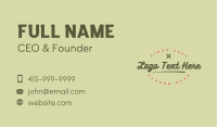 Vintage Apparel Boutique Wordmark Business Card Image Preview