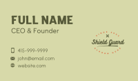 Vintage Apparel Boutique Wordmark Business Card Design