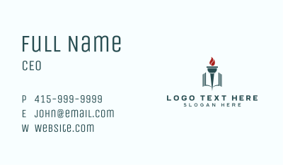 Book Torch Learning Institute Business Card Image Preview