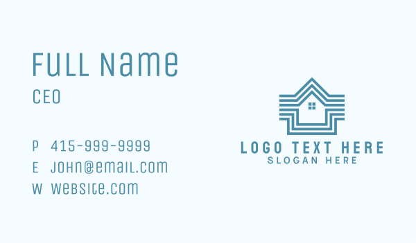 Residential Real Estate  Business Card Design Image Preview