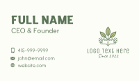 Droplet Hand Seedling  Business Card Image Preview