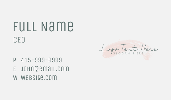 Generic Feminine Signature Business Card Design Image Preview