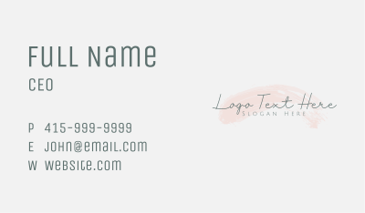 Generic Feminine Signature Business Card Image Preview