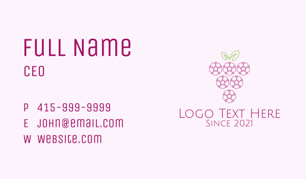 Outline Grape Fruit  Business Card Design Image Preview