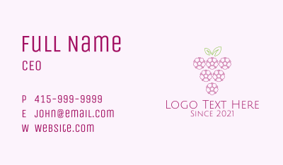 Outline Grape Fruit  Business Card Image Preview