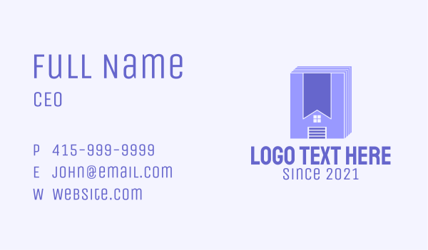 Purple Book Garage  Business Card Design Image Preview