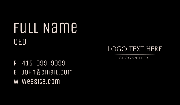 Modern Feminine Wordmark Business Card Design Image Preview