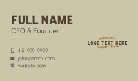 Retro Brand Wordmark Business Card Image Preview