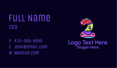 Colorful Shapes Number 2 Business Card