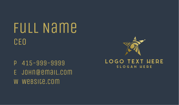 Golden Star Art Studio Business Card Design Image Preview