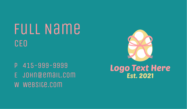 Spotted Egg Present Business Card Design Image Preview