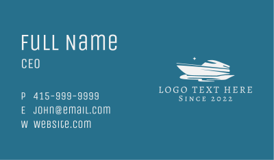 Yacht Sailing Cruise Business Card
