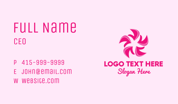 Pink Flower Petals Business Card Design Image Preview