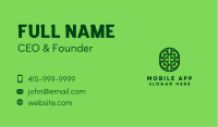Green Eco Leaf Tile Business Card Image Preview