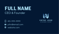 Tech Startup Letter W Business Card Image Preview
