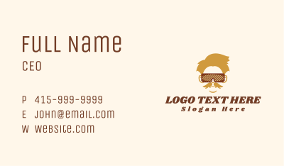 Vintage Hipster Sunglasses Business Card Image Preview