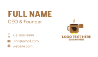 Brown Coffee Bird Business Card Design