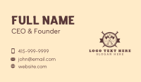 Brown Lumberjack Axe Business Card Image Preview