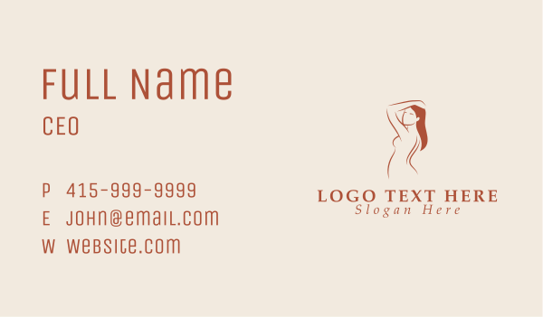Sexy Nude Body Business Card Design Image Preview