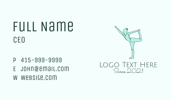 Yoga Pilates Exercise Business Card Design Image Preview