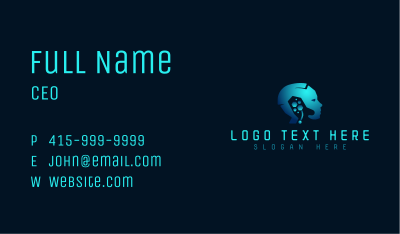 Robot Tech Head Business Card Image Preview