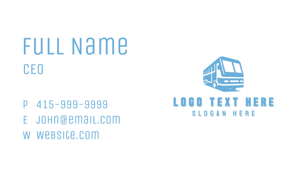 Shuttle Bus Commuter Vehicle Business Card Design Image Preview