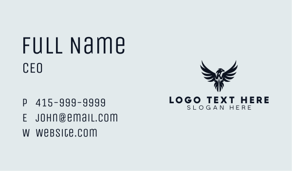 Wildlife Eagle Letter W Business Card Design Image Preview