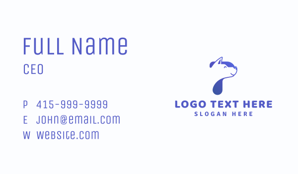 Letter P Dog Pet Business Card Design Image Preview