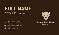 Brown Bear Pen Business Card Image Preview