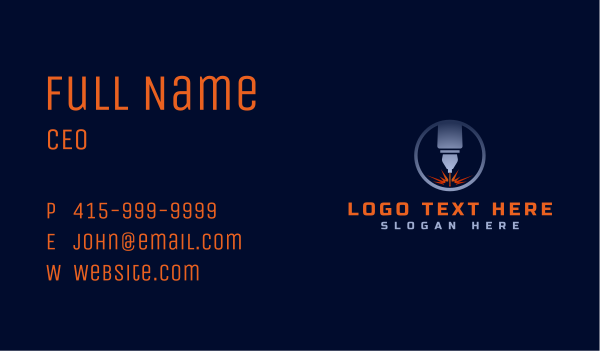 Laser Fabrication Cutter  Business Card Design Image Preview
