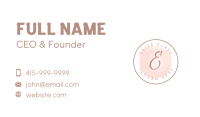 Watercolor Script Lettermark Business Card Design