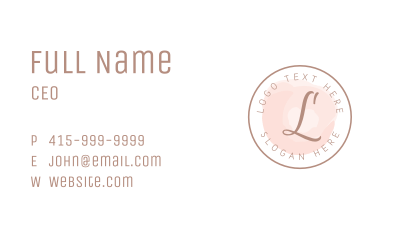 Watercolor Script Lettermark Business Card Image Preview