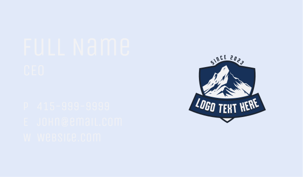 Outdoor Mountain Climb Business Card Design Image Preview