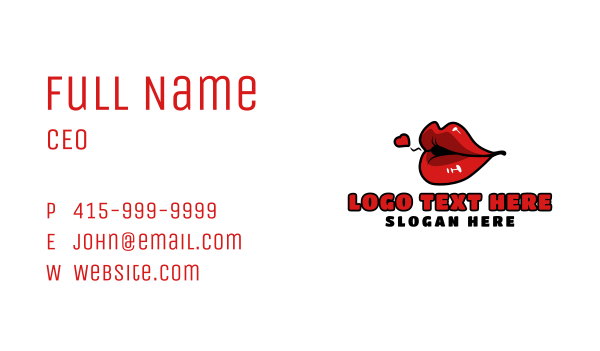 Woman Lip Kiss Business Card Design Image Preview