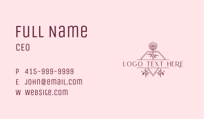 Diamond Floral Boutique Business Card Image Preview