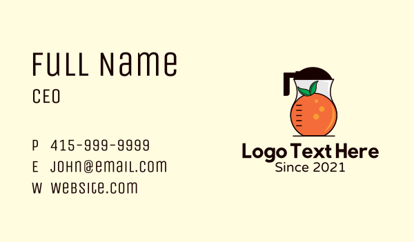 Orange Juice Blender Business Card Design Image Preview