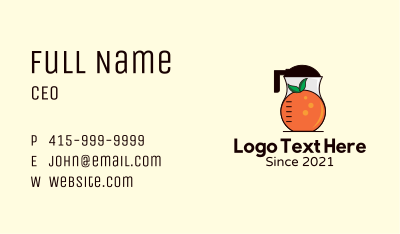 Orange Juice Blender Business Card Image Preview