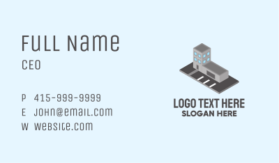 Isometric Office Space  Business Card Image Preview