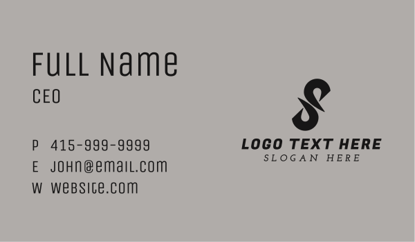Stylish Letter J & S Business Card Design Image Preview