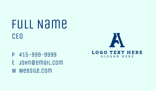 Classic Company Letter A Business Card Design Image Preview