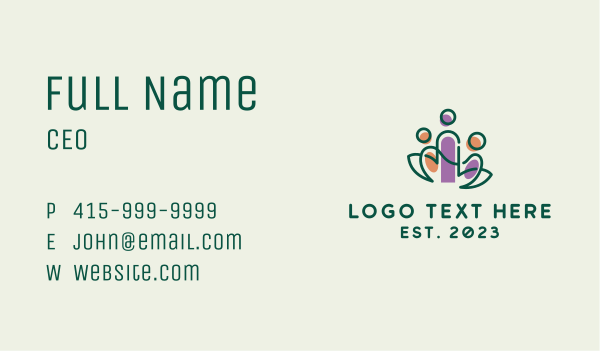 Vegan Nature People  Business Card Design Image Preview