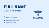 Elegant Medical Caduceus Business Card Image Preview